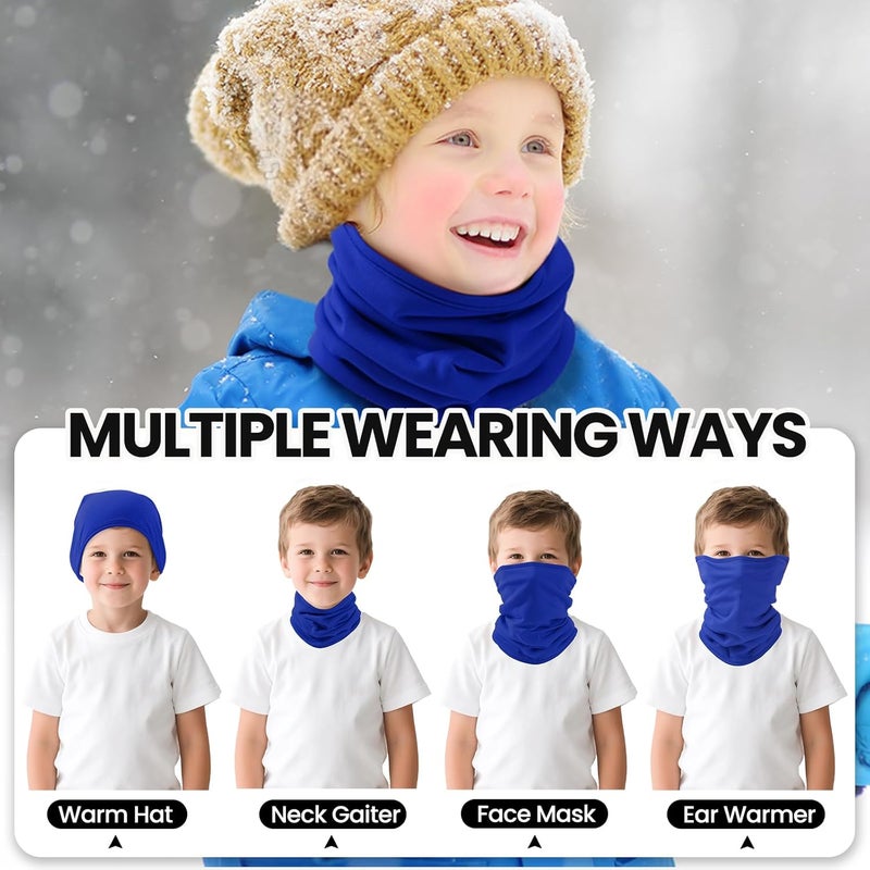 Beehow Store Kids Balaclava Ski Mask&Neck Gaiter Winter for Boys&Girls,Fleece Windproof Neck Warmer for Skiing Cycling Hiking - Image 4